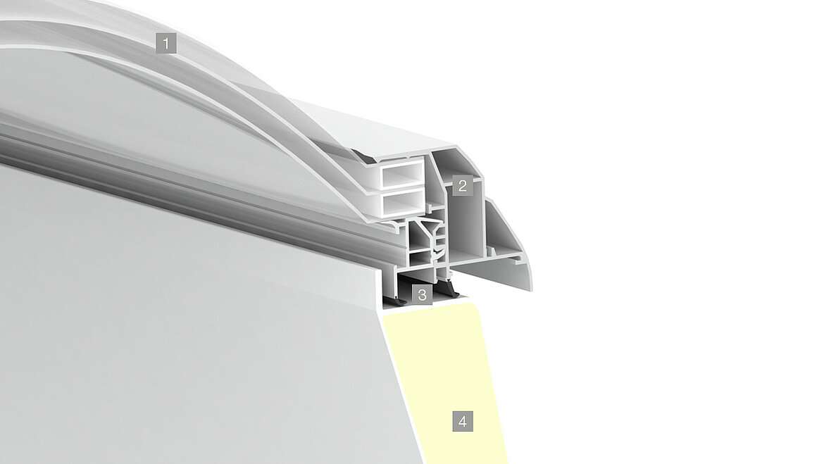 Rooflight F100 W Design details LAMILUX Rooflight F100 W