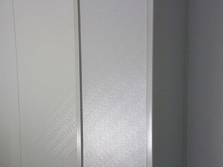 Close-up of a white wall surface