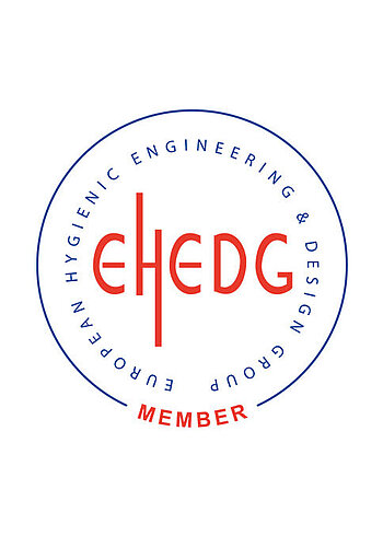 Logo of the European Hygienic Engineering & Design Group (EHEDG) with the word "Member" below