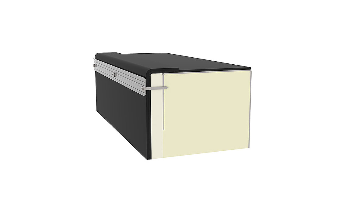 Installation on steel sheet upstand Modular Glass Skylight Installation on steel sheet upstand