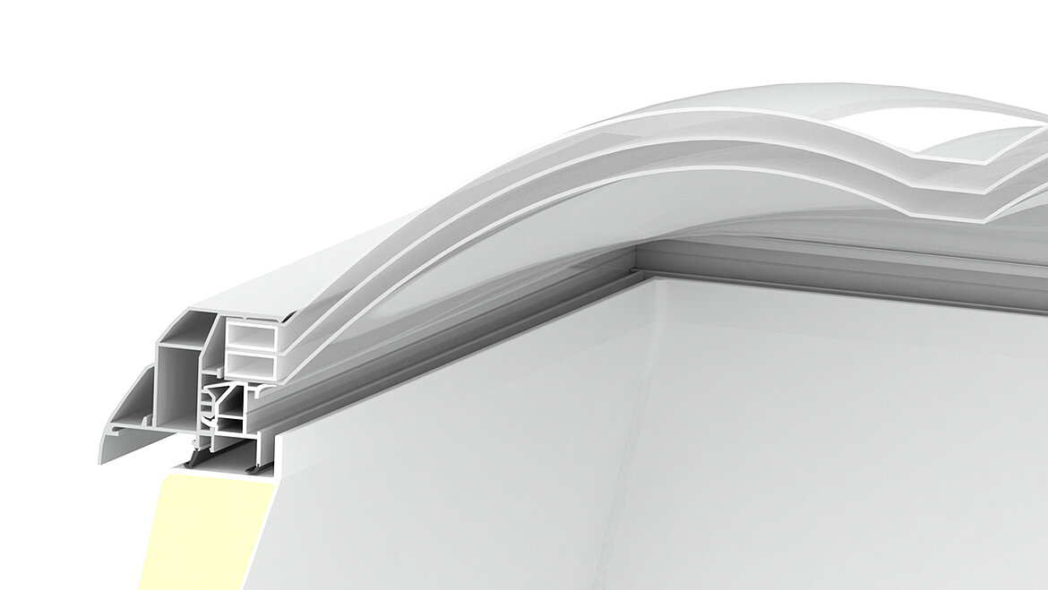 LAMILUX Rooflight F100 W Glazing triple layered