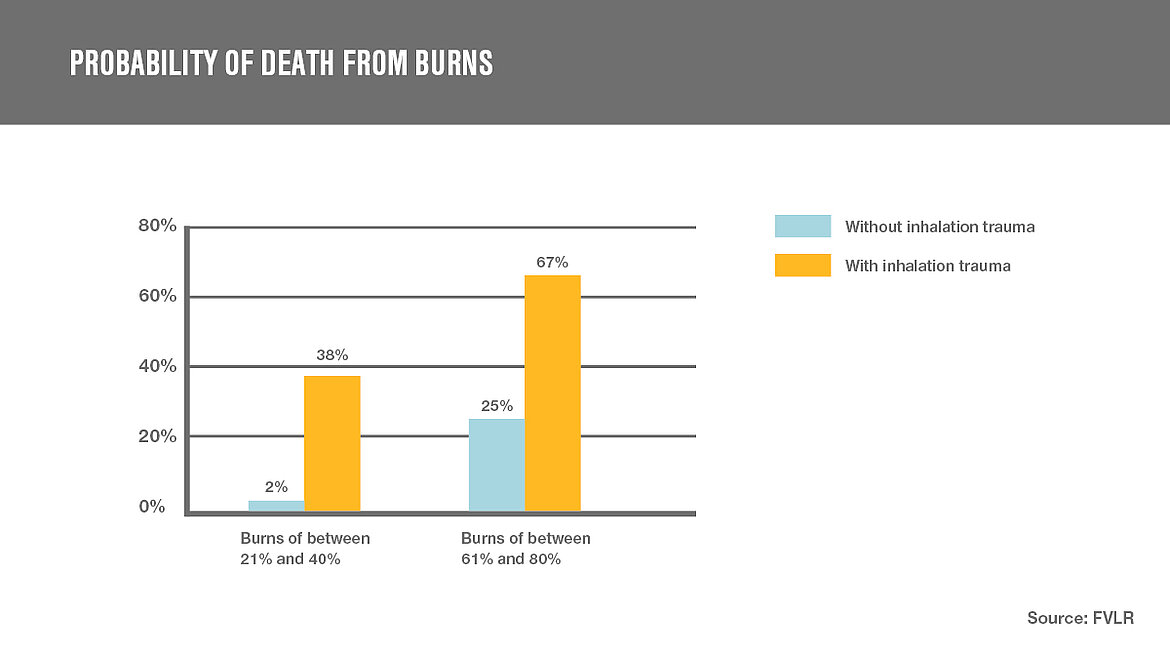 Probability of death from burns Probability of death in burns | insights by LAMILUX